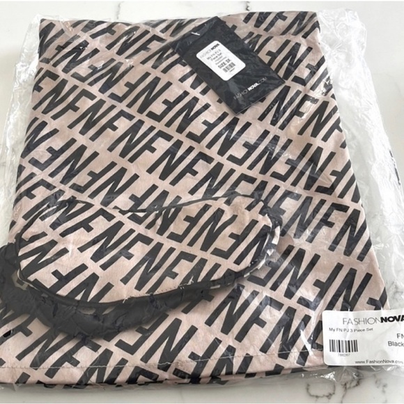 FASHION NOVA Pajama 3 Piece Set Satin Cami & Shorts Plus Size 3X fits 22/24 NWT - Picture 6 of 6